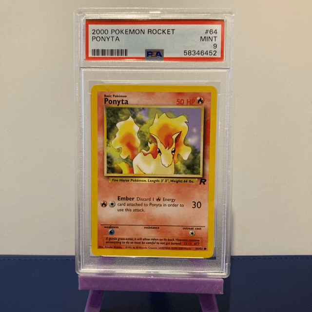 Pokemon PSA 9 - Ponyta - Rocket - #64