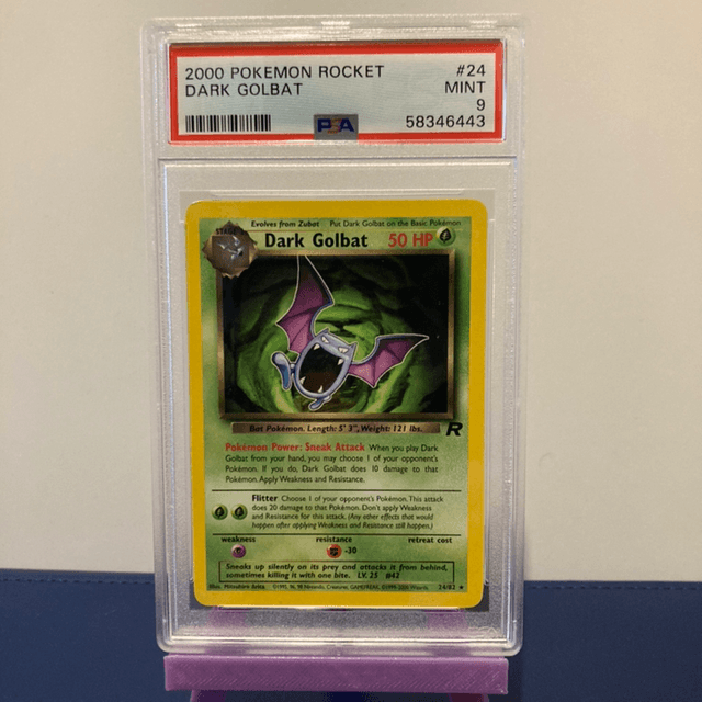 Pokemon PSA 9 - Dark Golbat - Rocket - #24