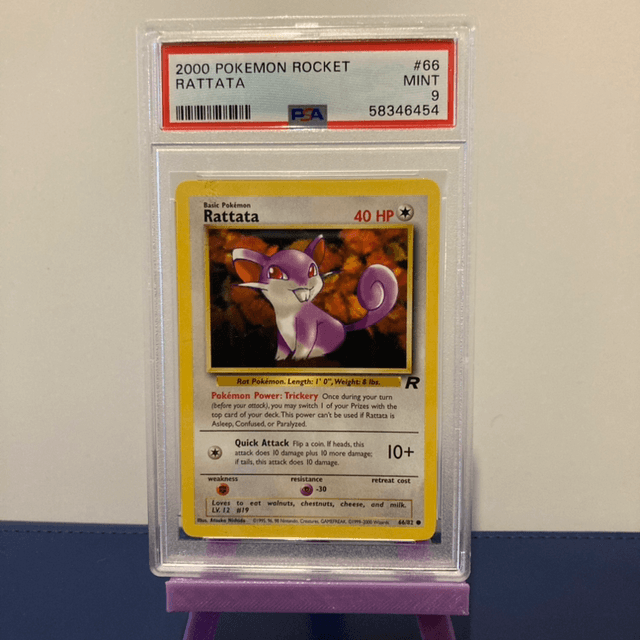 Pokemon PSA 9 - Rattata - Rocket - #66